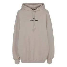 Felpa con cappuccio e logo Alphabet, grigio e bianco 641529TJVB19054