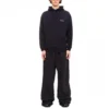 Felpa con cappuccio e logo ricamato “Navy” 570811TKVB53967