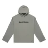 Felpa con cappuccio e logo sfocato effetto consumato “Grey” 661711TKVD68174