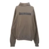 Felpa con cappuccio e logo squadrato “Taupe Black” 729361TNVL27761