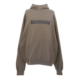 Felpa con cappuccio e logo squadrato “Taupe Black” 729361TNVL27761