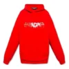 Felpa con cappuccio e logo SS22 “Rosso” 674986TLVF26407