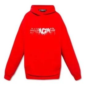 Felpa con cappuccio e logo SS22 “Rosso” 674986TLVF26407
