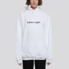 Felpa con cappuccio e logo stampato, bianca 578135TIV559040