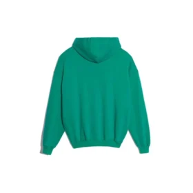 Felpa con cappuccio e logo verde 556111TDV043068
