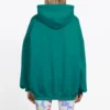 Felpa con cappuccio e logo verde 556111TDV043068
