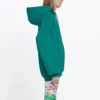 Felpa con cappuccio e logo verde 556111TDV043068
