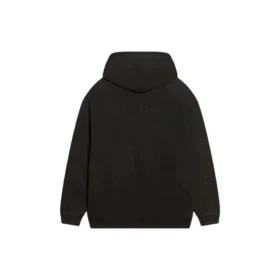 Felpa con cappuccio e logo, vestibilità media “Washed Black” 600583TLVB81146