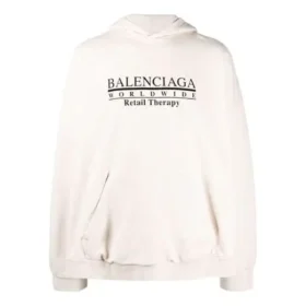 Felpa con cappuccio e logo Worldwide “Chalky White Black” 674986TLVA99054