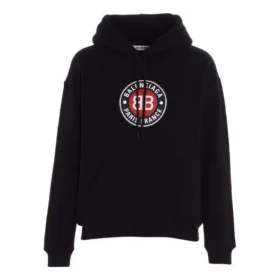 Felpa con cappuccio e maniche lunghe con logo BB, nera 612959TJVD71000