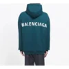 Felpa con cappuccio e stampa del logo sul retro “Green” 570811THV793230