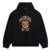 Felpa con cappuccio e stampa logo college “Est. 1917”, vestibilità ampia “Nero” 674986TLV901076