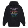 Felpa con cappuccio e stampa logo multicolore, nera 578135TJVI62771