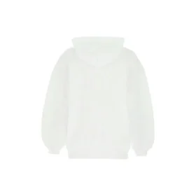 Felpa con cappuccio e stampa logo SS21, bianca 641529TJVI69040