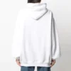 Felpa con cappuccio e stampa logo SS21, bianca 641529TJVI69040
