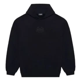 Felpa con cappuccio e stemma BB ricamato “Black” 620973TKV721069