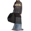 Felpa con cappuccio e tasche strappate in stile Tape Type, vestibilità larga “Grigio scuro” 744441TQVA98519