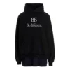 Felpa con cappuccio e toppa “BB Be Different” “Nero” 720406TNVV11070