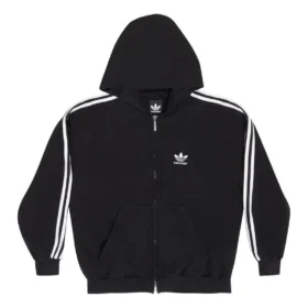Felpa con cappuccio e zip Balenciaga x adidas “Black White” 723754TNVN28482