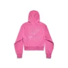 Felpa con cappuccio e zip BB Motel, vestibilità aderente “Dark Pink” 791755TQVU85803