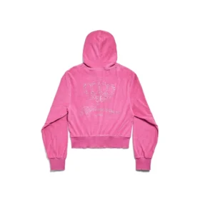 Felpa con cappuccio e zip BB Motel, vestibilità aderente “Dark Pink” 791755TQVU85803