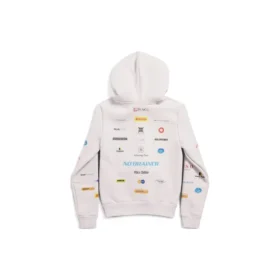 Felpa con cappuccio e zip Business English “Off White” 788243TQVH69016 Felpa con cappuccio e zip Business English “Off White” 788243TQVH69016