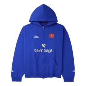 Felpa con cappuccio e zip con logo “Blue” 744457TSVG94011 Felpa con cappuccio e zip con logo “Blue” 744457TSVG94011