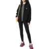 Felpa con cappuccio e zip con logo ricamato “Black” 674719TLVH81070