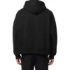 Felpa con cappuccio e zip con logo ricamato “Black” 674719TLVH81070