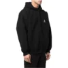 Felpa con cappuccio e zip con logo ricamato “Black” 674719TLVH81070