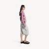Felpa con cappuccio e zip da donna Balenciaga Sacra Cœur, vestibilità media, in rosa antico Felpa con cappuccio e zip da donna Balenciaga Sacra Cœur, vestibilità media, in rosa antico