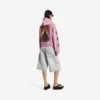 Felpa con cappuccio e zip da donna Balenciaga Sacra Cœur, vestibilità media, in rosa antico Felpa con cappuccio e zip da donna Balenciaga Sacra Cœur, vestibilità media, in rosa antico
