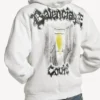 Felpa con cappuccio e zip da donna Salon de Couture, vestibilità regolare, in bianco