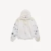 Felpa con cappuccio e zip da uomo in bianco Felpa con cappuccio e zip da uomo in bianco