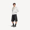 Felpa con cappuccio e zip da uomo in bianco Felpa con cappuccio e zip da uomo in bianco