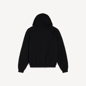 Felpa con cappuccio e zip da uomo in stile surfista vintage, colore nero