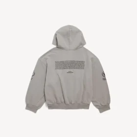 Felpa con cappuccio e zip da uomo WFP in grigio Balenciaga Felpa con cappuccio e zip da uomo WFP in grigio Balenciaga