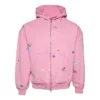 Felpa con cappuccio e zip “Faded Dirty Pink” 803264TRVS59568