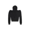 Felpa con cappuccio e zip frontale arrotondata “Black” 767880TNV611000