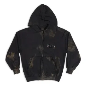 Felpa con cappuccio e zip Gaffer, vestibilità slim “Black White Red” 720424-TNVK5-1089