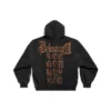 Felpa con cappuccio e zip in stile heavy metal oversize “Black Faded” 744444TOVD91055