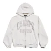 Felpa con cappuccio e zip integrale Champs-Élysées, vestibilità regolare “White” 803264TRVM99016