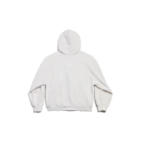 Felpa con cappuccio e zip integrale Champs-Élysées, vestibilità regolare “White” 803264TRVM99016