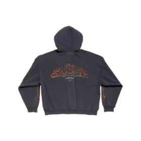 Felpa con cappuccio e zip Offshore, vestibilità media “Black Faded” 770939TPVM91568