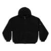 Felpa con cappuccio e zip oversize “Black” 768694TKQ261000