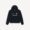Felpa con cappuccio e zip oversize da uomo, colore nero Felpa con cappuccio e zip oversize da uomo, colore nero