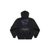 Felpa con cappuccio e zip Paris Moon Oversized “Black” 744444TOVE51055