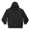 Felpa con cappuccio e zip Paris, vestibilità slim “Black Faded” 744454TOVI41055