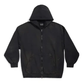 Felpa con cappuccio e zip Paris, vestibilità slim “Black Faded” 744454TOVI41055 Felpa con cappuccio e zip Paris, vestibilità slim “Black Faded” 744454TOVI41055