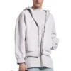 Felpa con cappuccio e zip posteriore, vestibilità regolare “Dirty White baby-pink” 803264TSVP12420